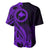 Papua New Guinea Island Baseball Jersey Bird of Paradise with Purple Polynesian Tribal LT9 - Polynesian Pride