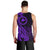 Papua New Guinea Island Men Tank Top Bird of Paradise with Purple Polynesian Tribal LT9 - Polynesian Pride