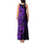 Papua New Guinea Island Tank Maxi Dress Bird of Paradise with Purple Polynesian Tribal LT9 - Polynesian Pride