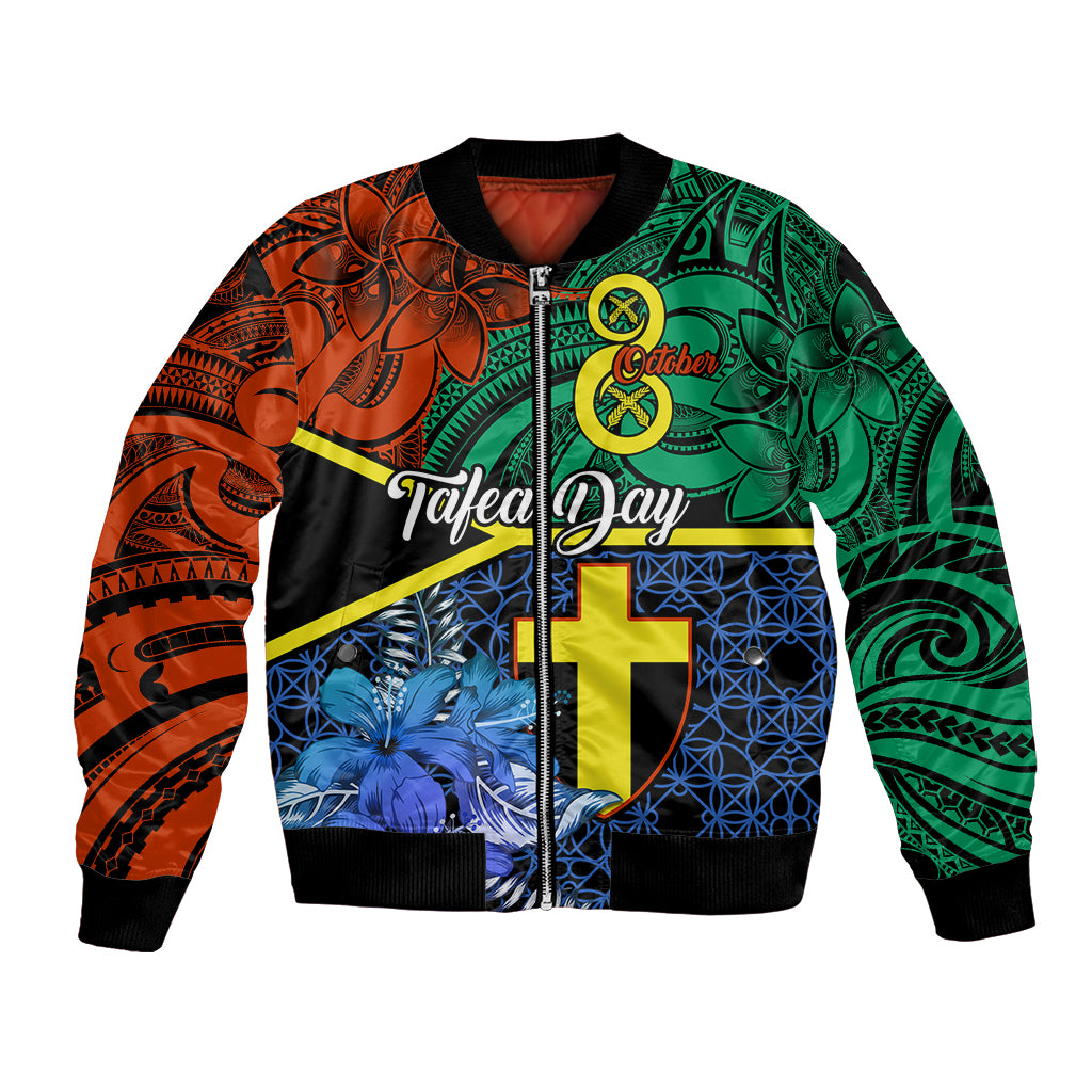 Tafea Day Bomber Jacket Vanuatu Sand Drawing With Polynesian Pattern LT9 Unisex Blue - Polynesian Pride