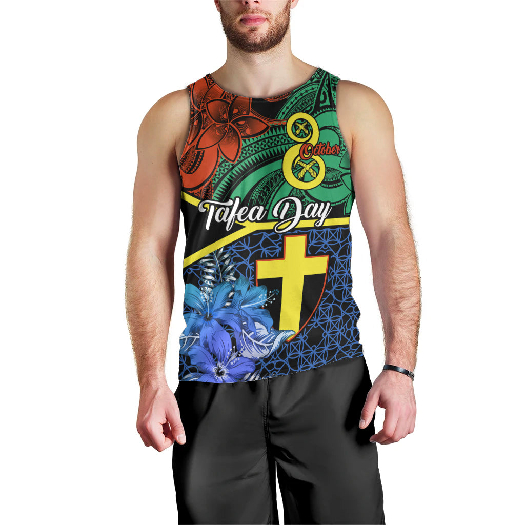 Tafea Day Men Tank Top Vanuatu Sand Drawing With Polynesian Pattern LT9 - Polynesian Pride