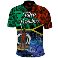 Tafea Day Polo Shirt Vanuatu Sand Drawing With Polynesian Pattern LT9 - Polynesian Pride