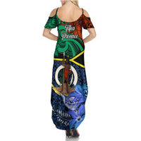 Tafea Day Summer Maxi Dress Vanuatu Sand Drawing With Polynesian Pattern LT9 - Polynesian Pride