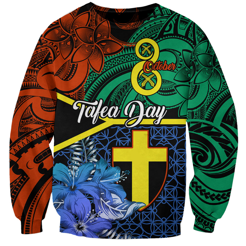 Tafea Day Sweatshirt Vanuatu Sand Drawing With Polynesian Pattern LT9 Unisex Blue - Polynesian Pride