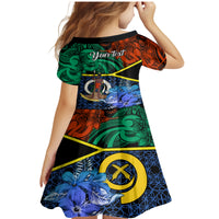 personalised-tafea-day-family-matching-mermaid-dress-and-hawaiian-shirt-vanuatu-sand-drawing-with-polynesian-pattern