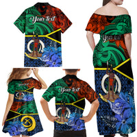 personalised-tafea-day-family-matching-off-shoulder-maxi-dress-and-hawaiian-shirt-vanuatu-sand-drawing-with-polynesian-pattern