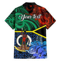 Personalised Tafea Day Family Matching Puletasi Dress and Hawaiian Shirt Vanuatu Sand Drawing With Polynesian Pattern LT9 - Polynesian Pride