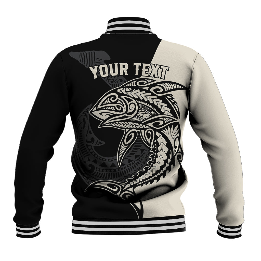 Personalised Polynesia Fishing Baseball Jacket With Maori Hei Matau Fish Hook Gold Art LT9 - Polynesian Pride