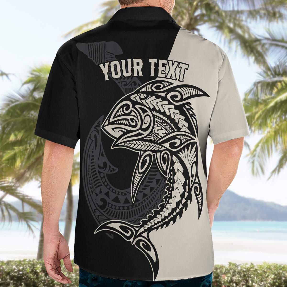 Personalised Polynesia Fishing Hawaiian Shirt With Maori Hei Matau Fish Hook Gold Art LT9 - Polynesian Pride