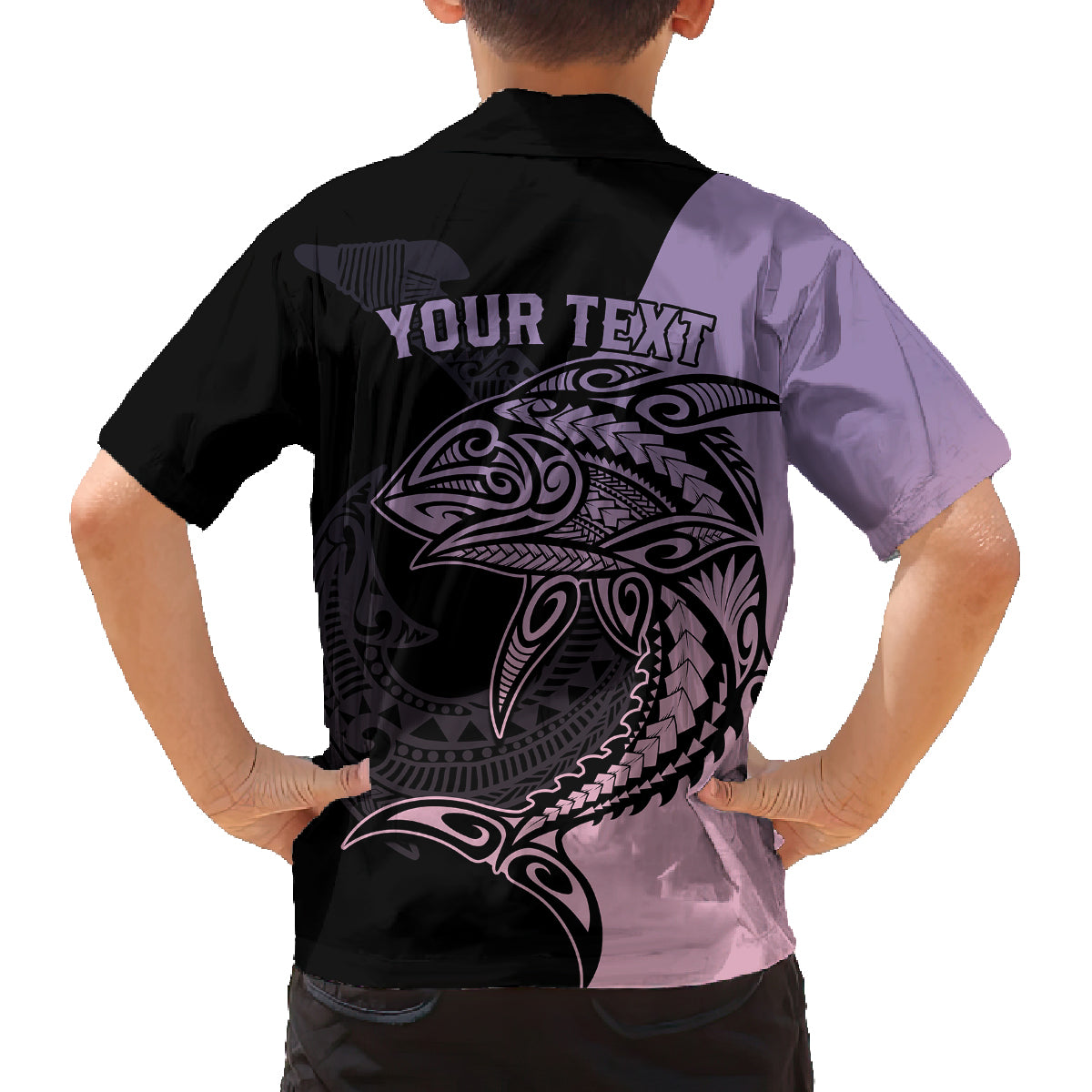 personalised-polynesia-fishing-family-matching-tank-maxi-dress-and-hawaiian-shirt-with-maori-hei-matau-fish-hook-pastel-art