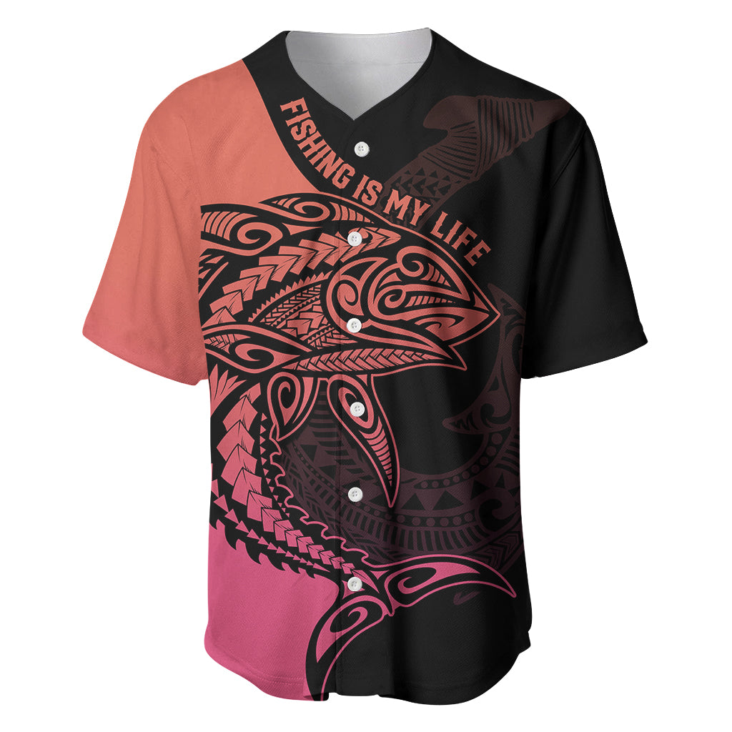 personalised-polynesia-fishing-baseball-jersey-with-maori-hei-matau-fish-hook-pink-art