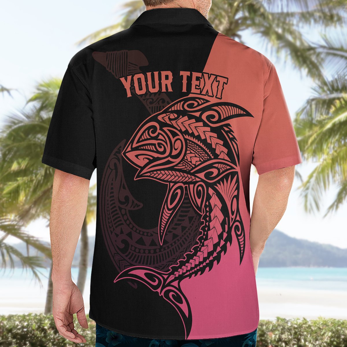Personalised Polynesia Fishing Hawaiian Shirt With Maori Hei Matau Fish Hook Pink Art LT9 - Polynesian Pride