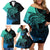 personalised-polynesia-fishing-family-matching-off-shoulder-short-dress-and-hawaiian-shirt-with-maori-hei-matau-fish-hook-turquoise-art