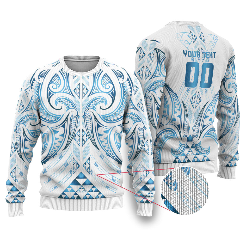 Maori Rugby Custom Ngaru Mangopare Ugly Christmas Sweater Kahui Whetu Niho Taniwha Motif