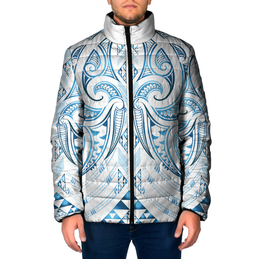 Maori Rugby Custom Ngaru Mangopare Padded Jacket Kahui Whetu Niho Taniwha Motif LT9 Men Galaxy - Polynesian Pride