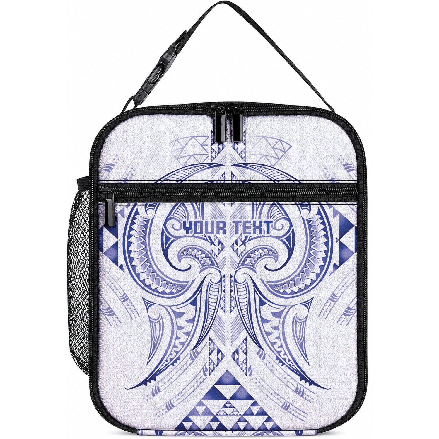 Maori Rugby Custom Ngaru Mangopare Lunch Bag Kikorangi Niho Taniwha Motif