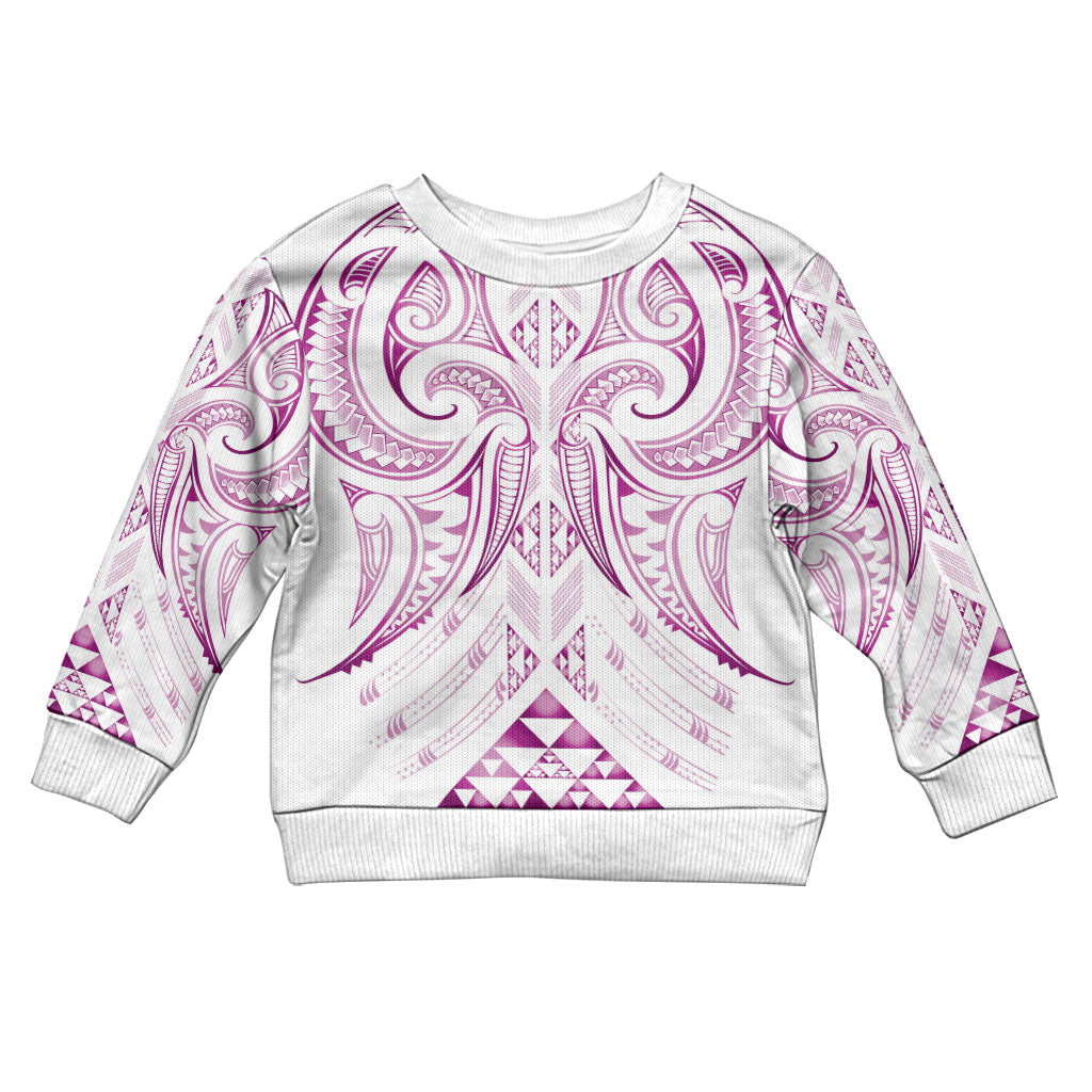 Maori Rugby Custom Ngaru Mangopare Kid Ugly Christmas Sweater Mawhero Niho Taniwha Motif