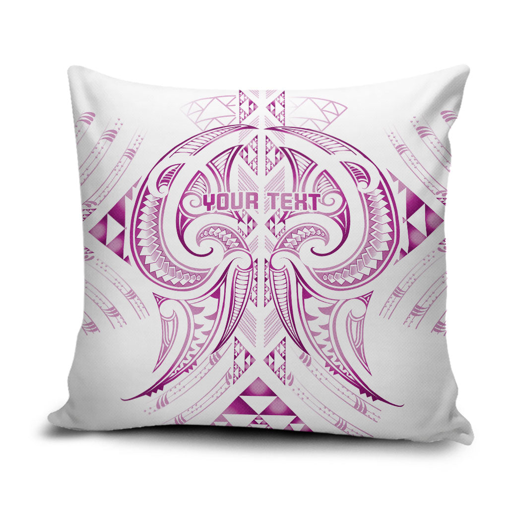 Maori Rugby Custom Ngaru Mangopare Pillow Cover Mawhero Niho Taniwha Motif LT9 Pink - Polynesian Pride