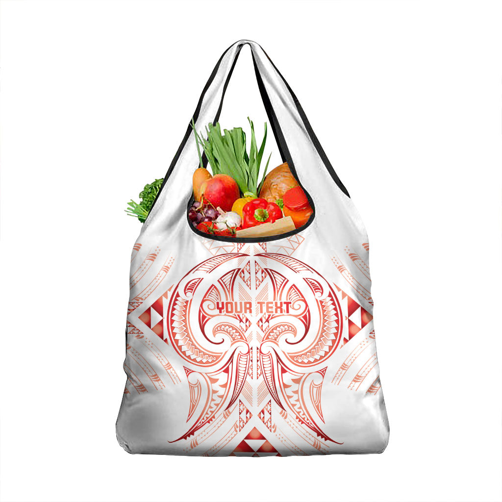 Maori Rugby Custom Ngaru Mangopare Grocery Bag Whero Niho Taniwha Motif LT9 1-pack One Size Red - Polynesian Pride