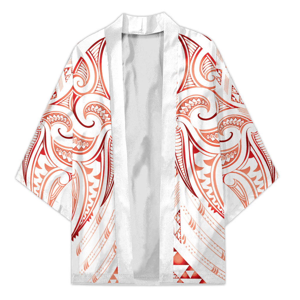 Maori Rugby Custom Ngaru Mangopare Kimono Whero Niho Taniwha Motif LT9 Unisex Red - Polynesian Pride