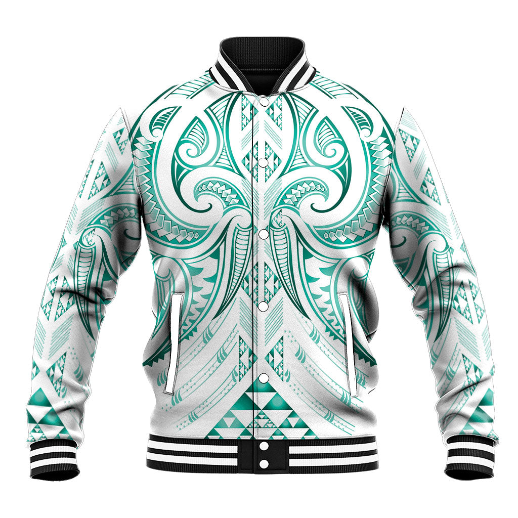 Maori Rugby Custom Ngaru Mangopare Baseball Jacket Karikiorangi Taniwha Motif