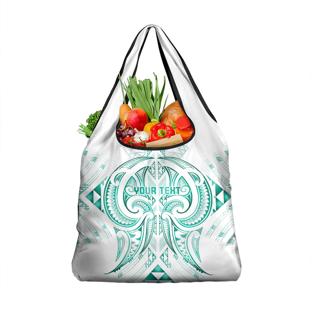 Maori Rugby Custom Ngaru Mangopare Grocery Bag Karikiorangi Taniwha Motif LT9 1-pack One Size Turquoise - Polynesian Pride
