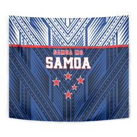 Rugby Toa Samoa Tapestry Samoa mo Samoa Island Warrior Pride - Polynesian Pride