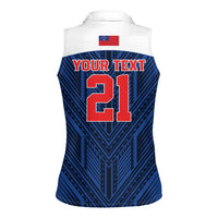 Custom Rugby Toa Samoa Women Sleeveless Polo Shirt Samoa mo Samoa Island Warrior Pride - Polynesian Pride