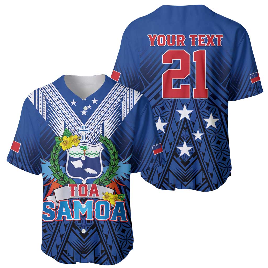 Custom Rugby Toa Samoa Baseball Jersey Samoa mo Samoa Strength in Tatau - Polynesian Pride