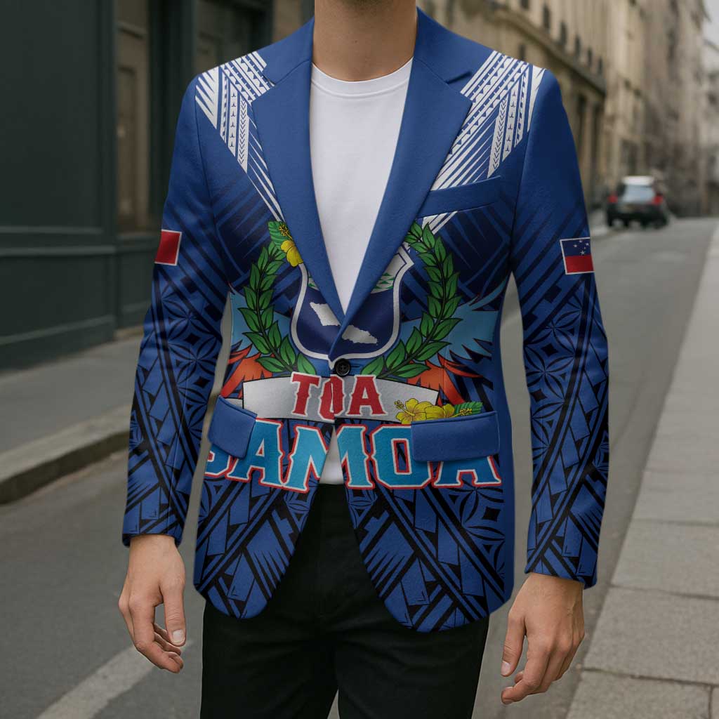 Custom Rugby Toa Samoa Blazer Samoa mo Samoa Strength in Tatau - Polynesian Pride