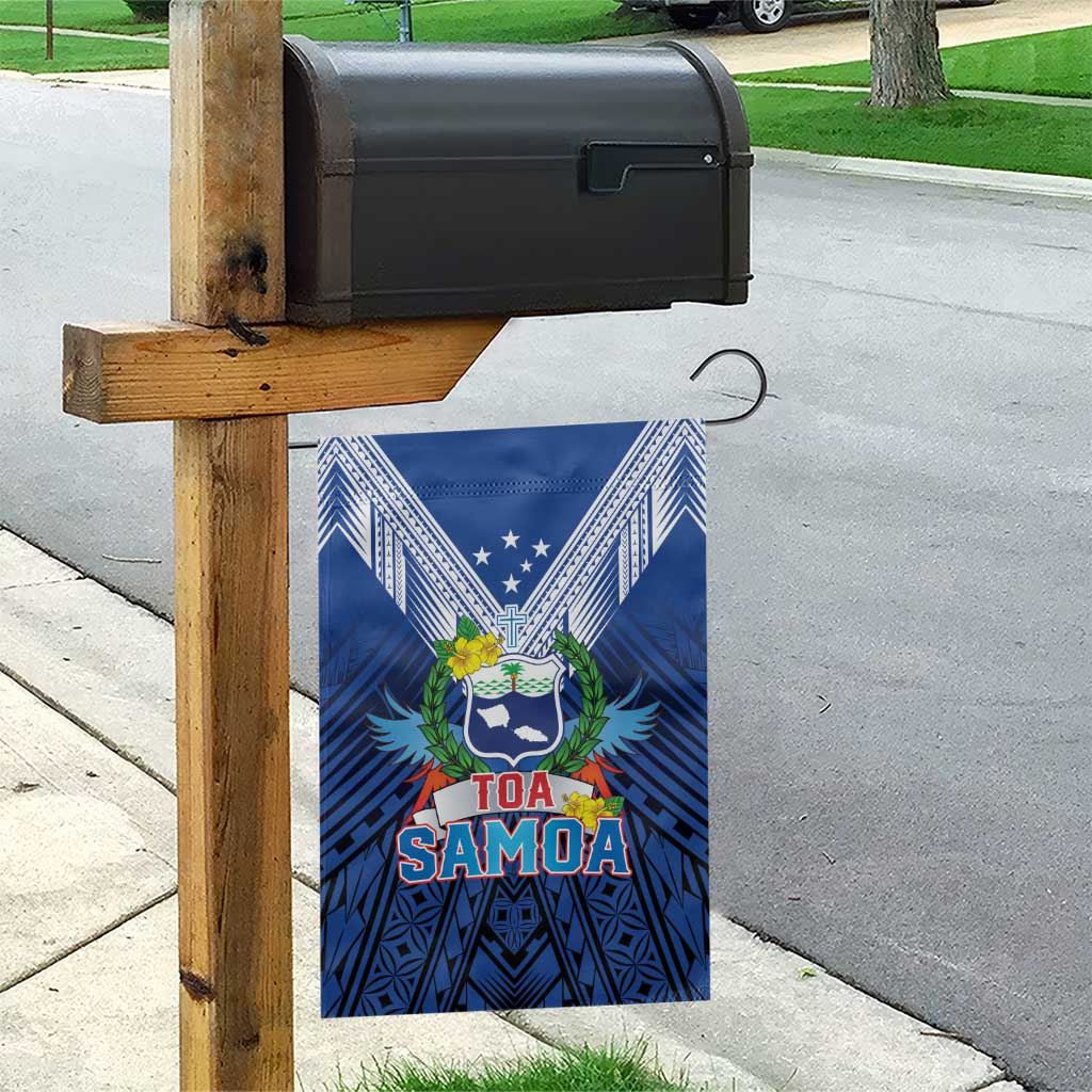 Rugby Toa Samoa Garden Flag Samoa mo Samoa Strength in Tatau - Polynesian Pride