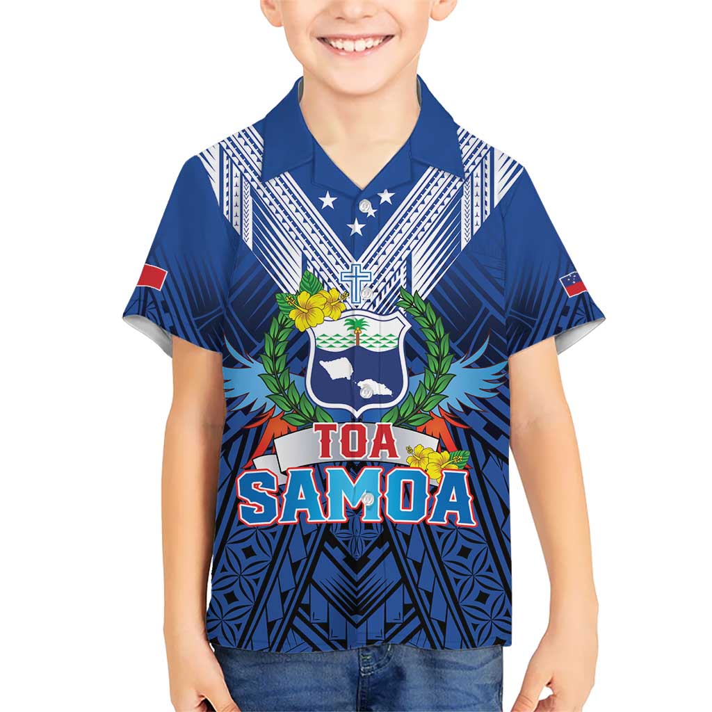 Custom Rugby Toa Samoa Hawaiian Shirt Samoa mo Samoa Strength in Tatau - Polynesian Pride