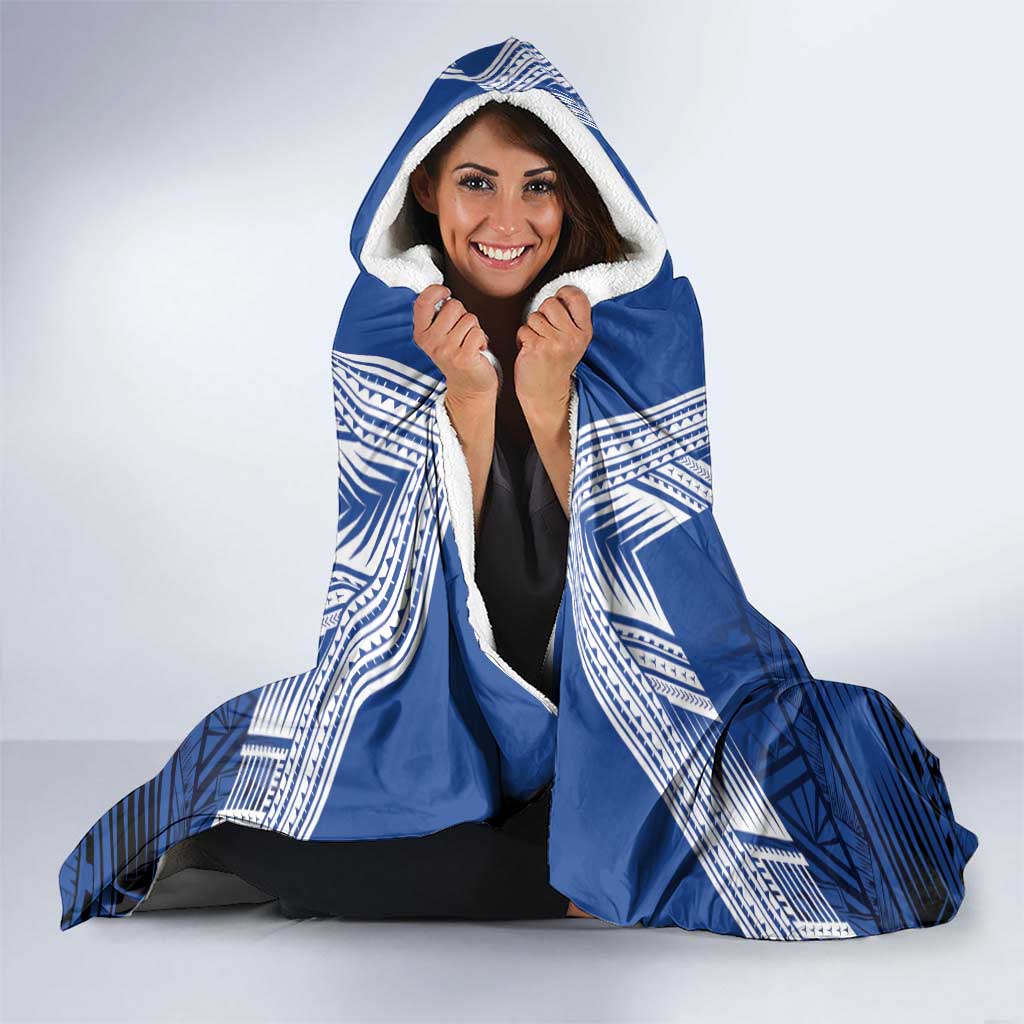 Rugby Toa Samoa Hooded Blanket Samoa mo Samoa Strength in Tatau - Polynesian Pride