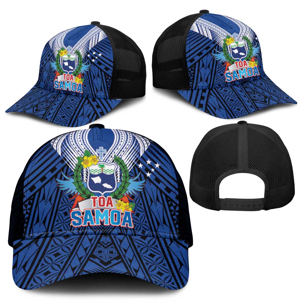 Toa Samoa Rugby Mesh Trucker Cap Samoa mo Samoa Strength in Tatau - Polynesian Pride