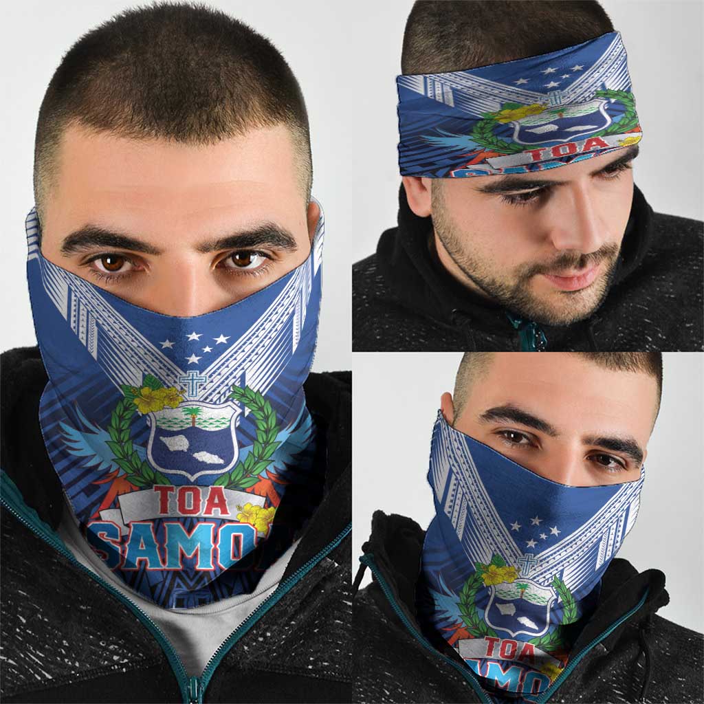 Rugby Toa Samoa Neck Gaiter Samoa mo Samoa Strength in Tatau - Polynesian Pride