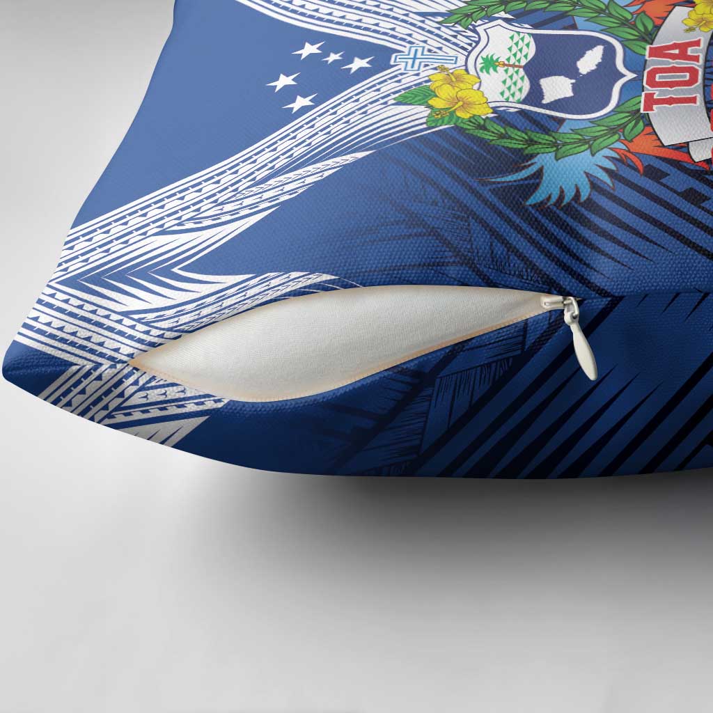 Rugby Toa Samoa Pillow Cover Samoa mo Samoa Strength in Tatau - Polynesian Pride