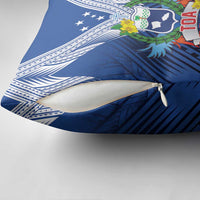 Rugby Toa Samoa Pillow Cover Samoa mo Samoa Strength in Tatau - Polynesian Pride