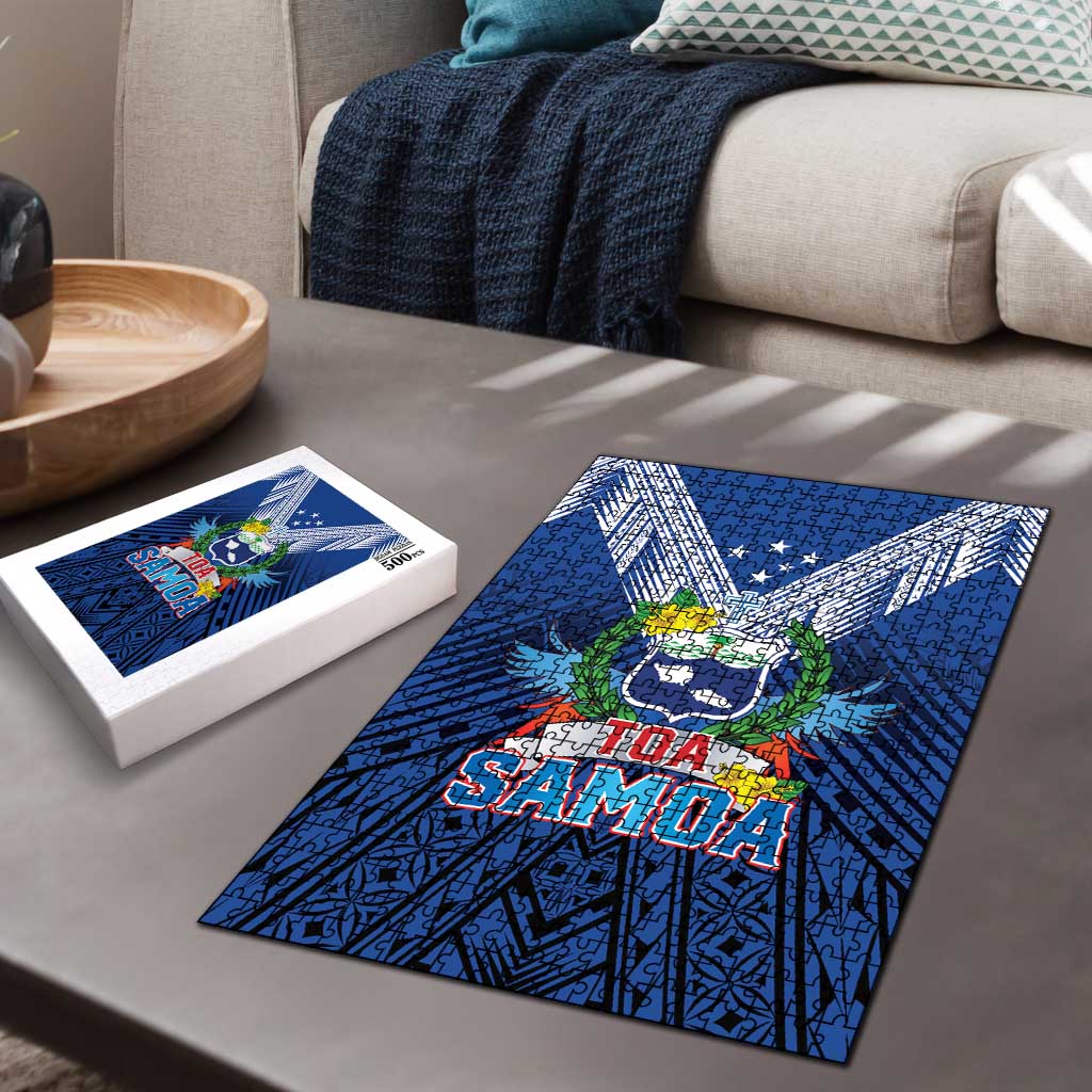 Rugby Toa Samoa Puzzle Samoa mo Samoa Strength in Tatau - Polynesian Pride