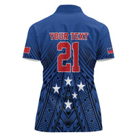 Custom Rugby Toa Samoa Women Polo Shirt Samoa mo Samoa Strength in Tatau - Polynesian Pride