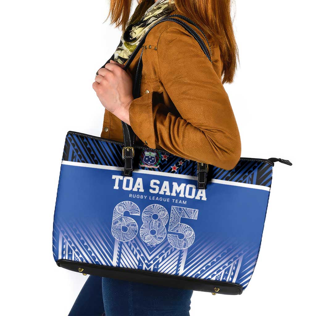 Toa Samoa 685 Leather Tote Bag Uso Aso Uma For Life For Samoa - Polynesian Pride