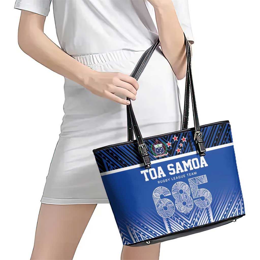 Toa Samoa 685 Leather Tote Bag Uso Aso Uma For Life For Samoa - Polynesian Pride