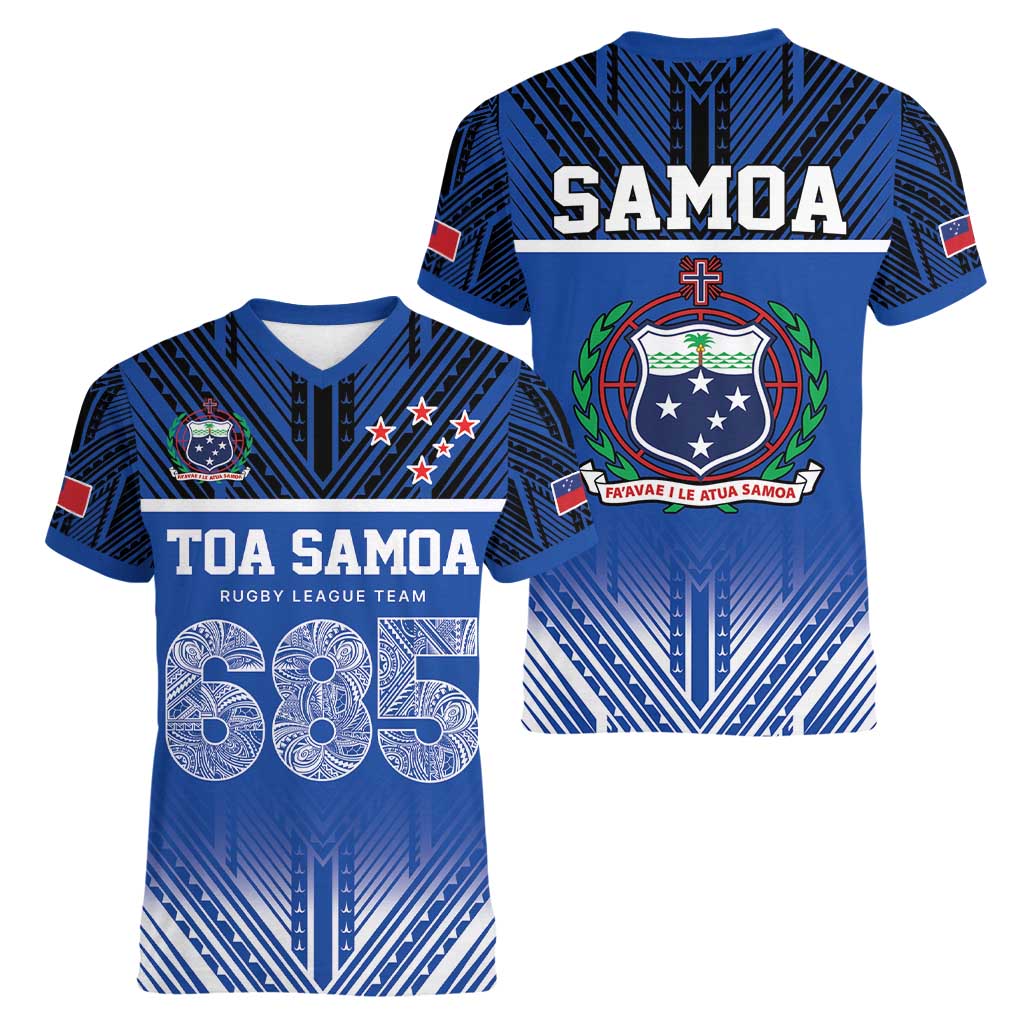 Toa Samoa 685 Women V-Neck T-Shirt Uso Aso Uma For Life For Samoa - Polynesian Pride