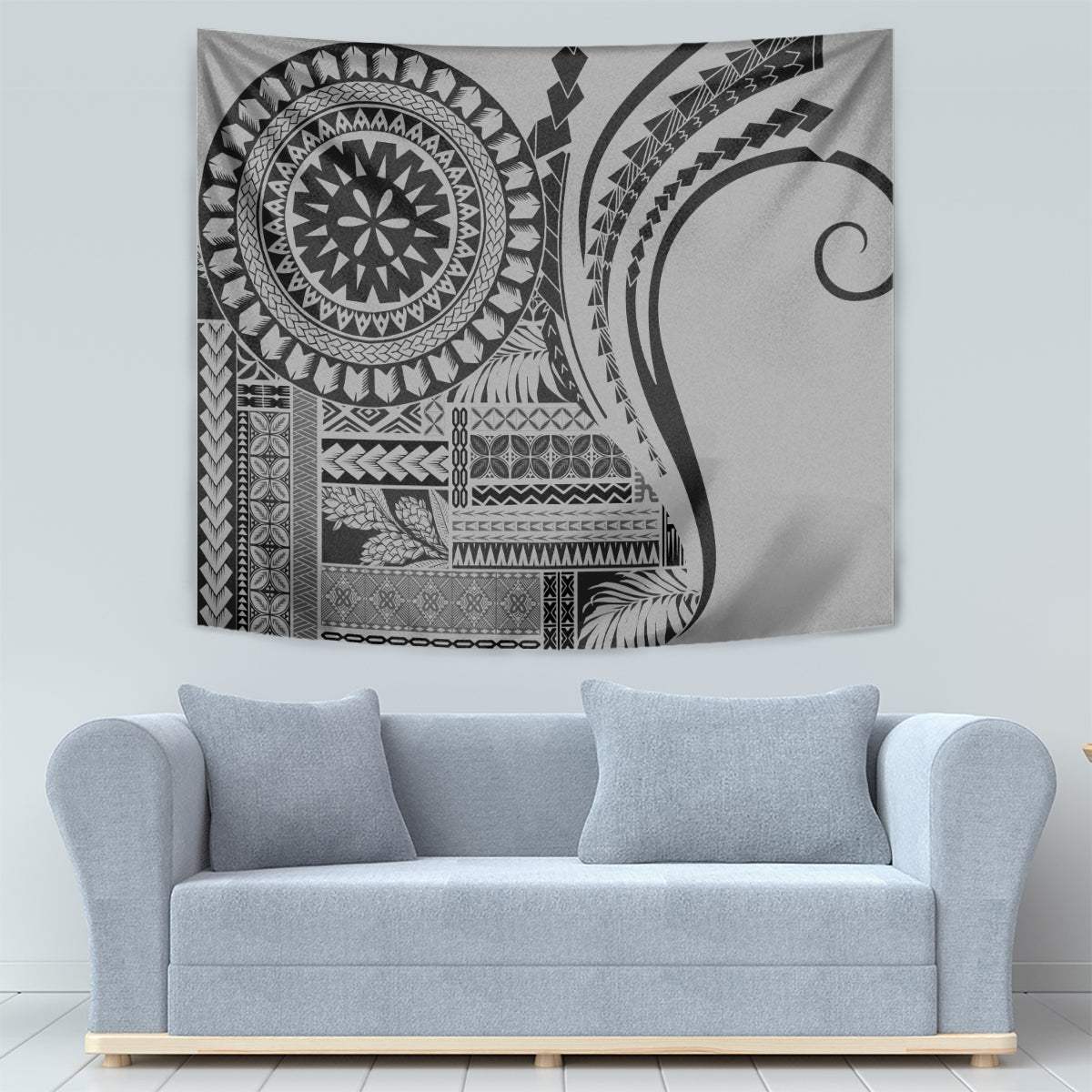 Samoa Siapo Arty Tapestry Black Style LT9 - Polynesian Pride