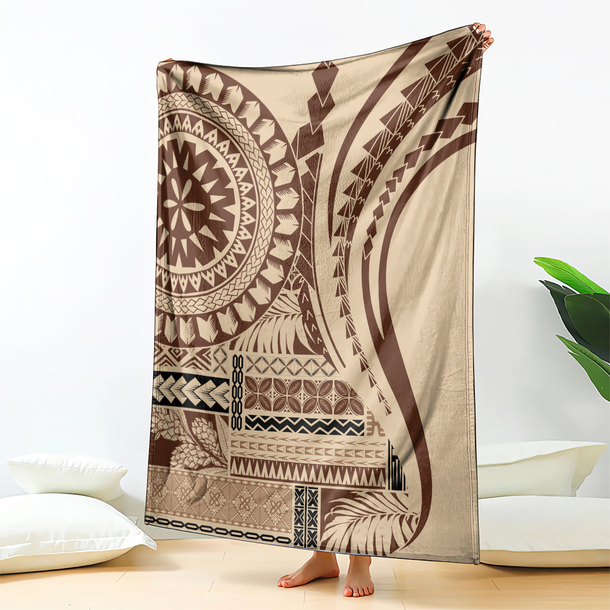 Samoa Siapo Arty Blanket Brown Style LT9 Brown - Polynesian Pride