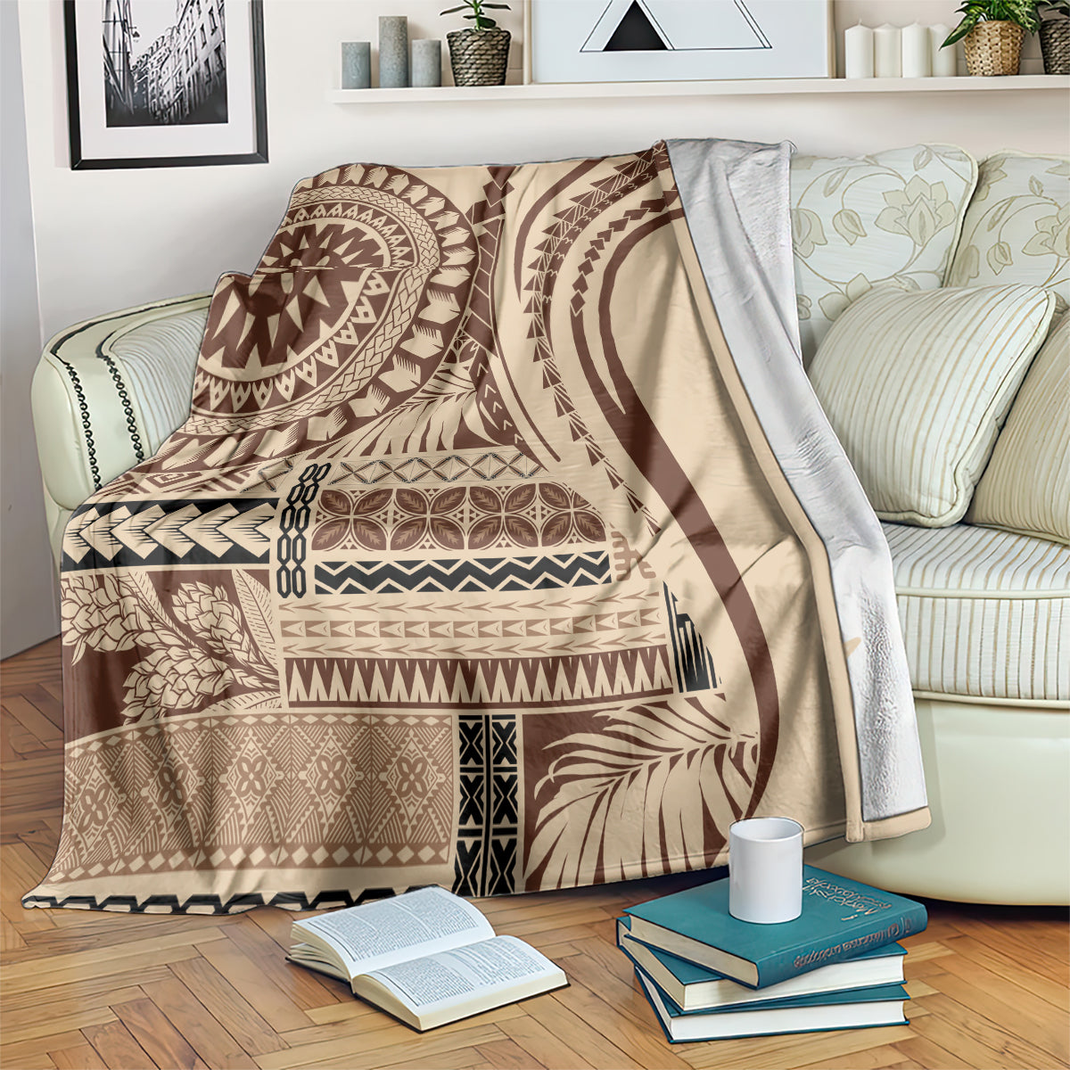 Samoa Siapo Arty Blanket Brown Style LT9 - Polynesian Pride