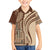 Samoa Siapo Arty Family Matching Off Shoulder Long Sleeve Dress and Hawaiian Shirt Brown Style LT9 Son's Shirt Brown - Polynesian Pride