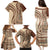 Samoa Siapo Arty Family Matching Puletasi Dress and Hawaiian Shirt Brown Style LT9 - Polynesian Pride