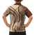 Samoa Siapo Arty Family Matching Short Sleeve Bodycon Dress and Hawaiian Shirt Brown Style LT9 - Polynesian Pride