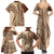 Samoa Siapo Arty Family Matching Summer Maxi Dress and Hawaiian Shirt Brown Style LT9 - Polynesian Pride