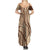 Samoa Siapo Arty Family Matching Summer Maxi Dress and Hawaiian Shirt Brown Style LT9 - Polynesian Pride